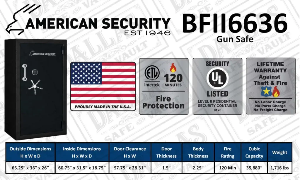 BFII6636 gun safe