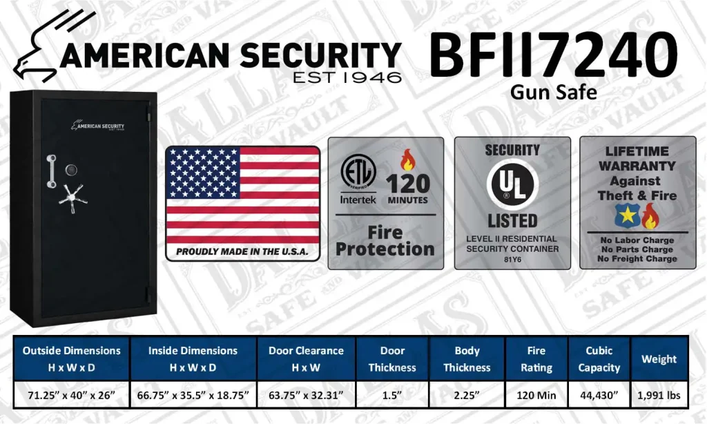 BFII7240 gun safe