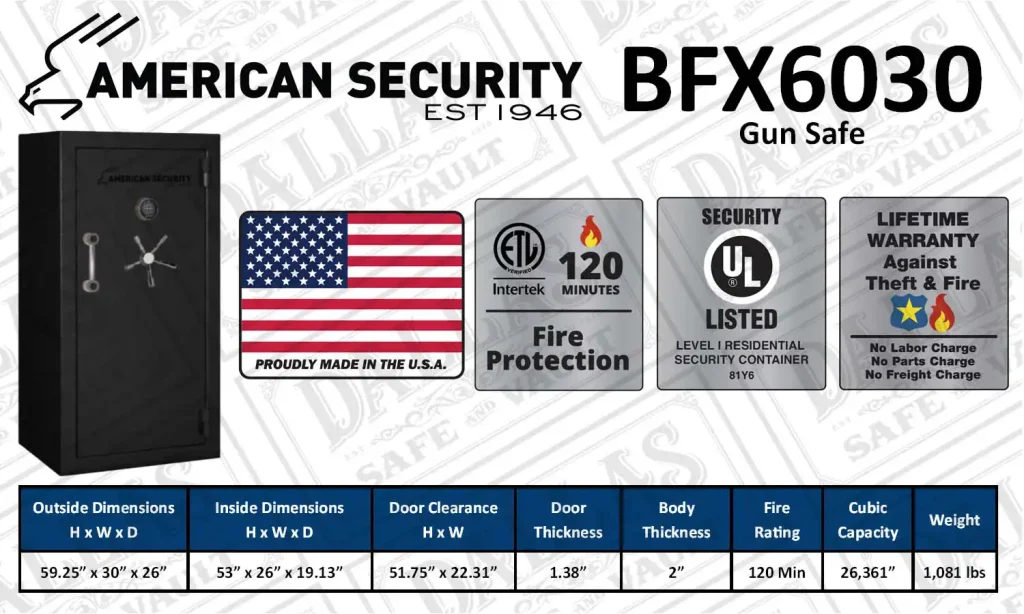 BFX6030 gun safe