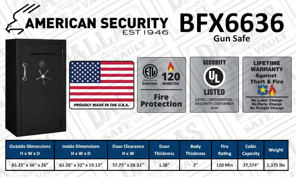 BFX6636 gun safe