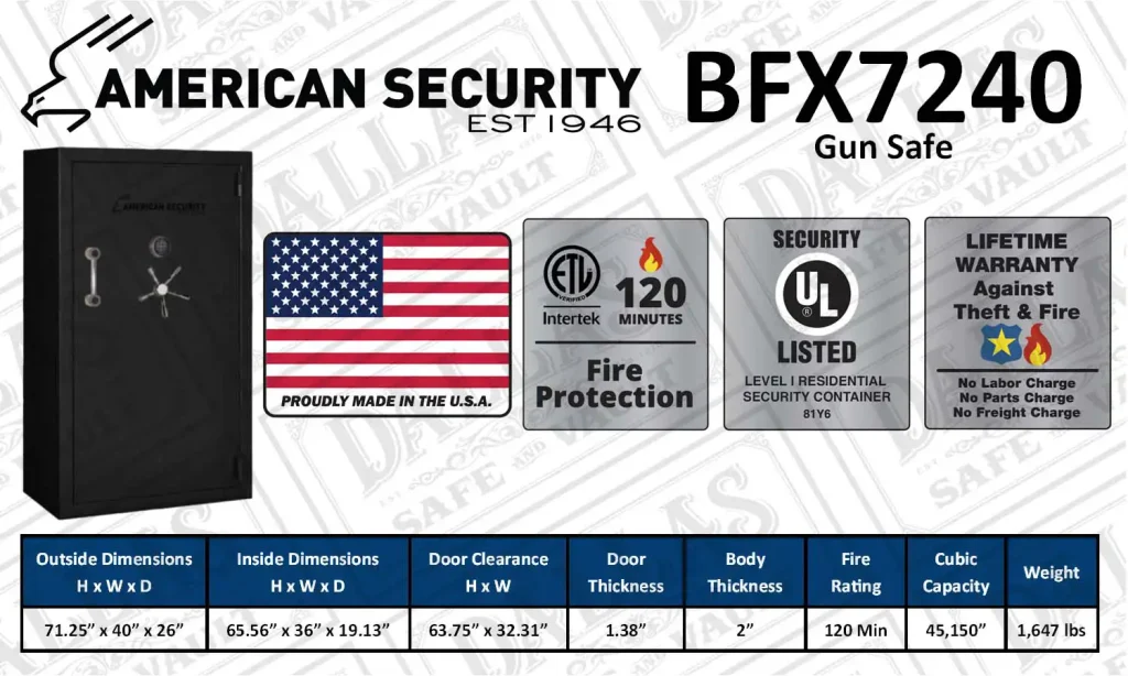 BFX7240 gun safe
