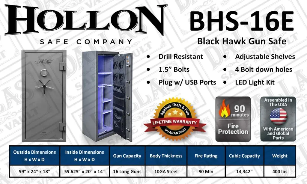 BHS16E Black Hawk Gun Safe