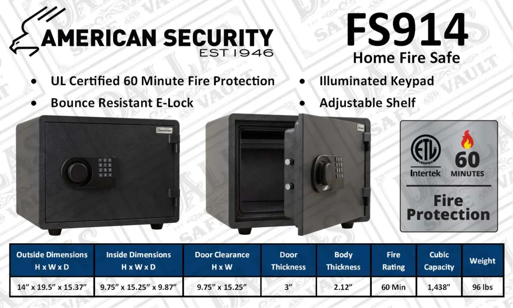 FS914 home fire safe