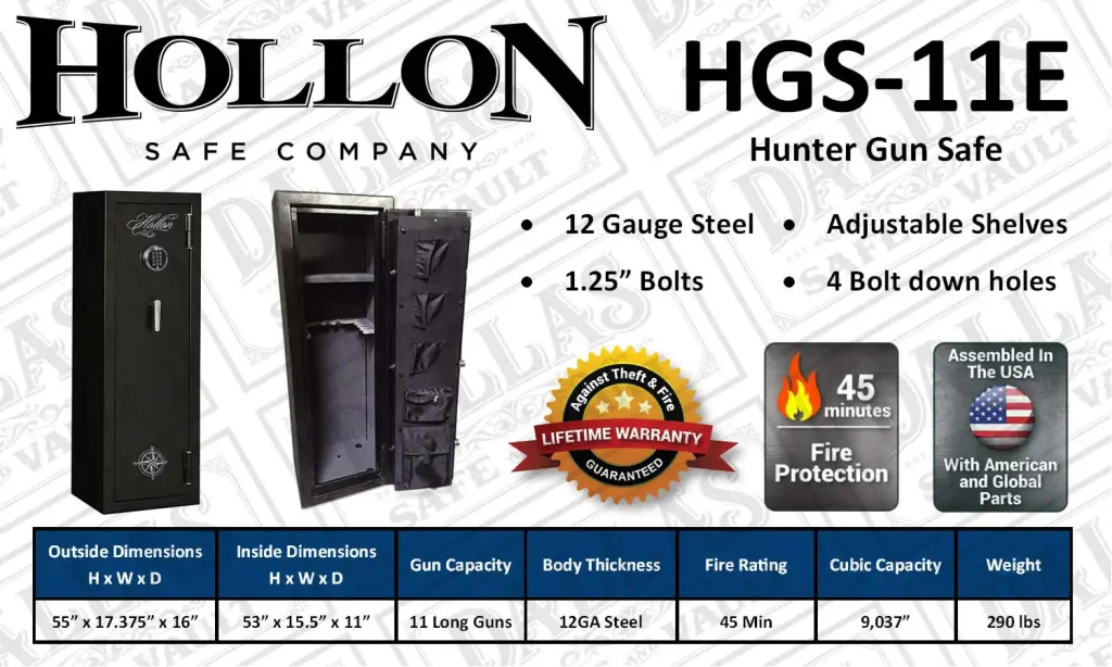 HGS11E hunter gun safe
