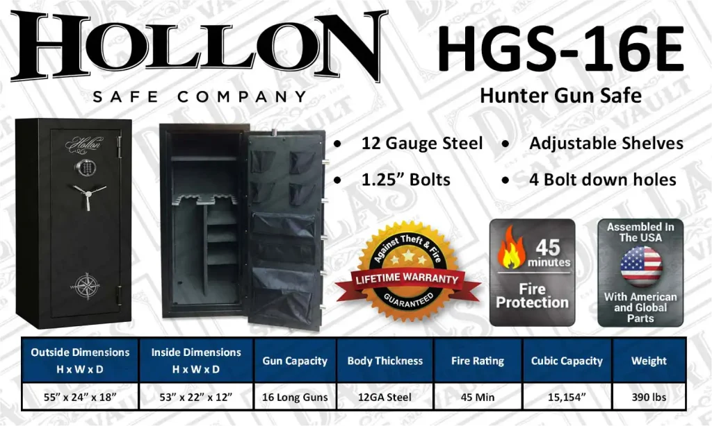 HGS16E hunter gun safe