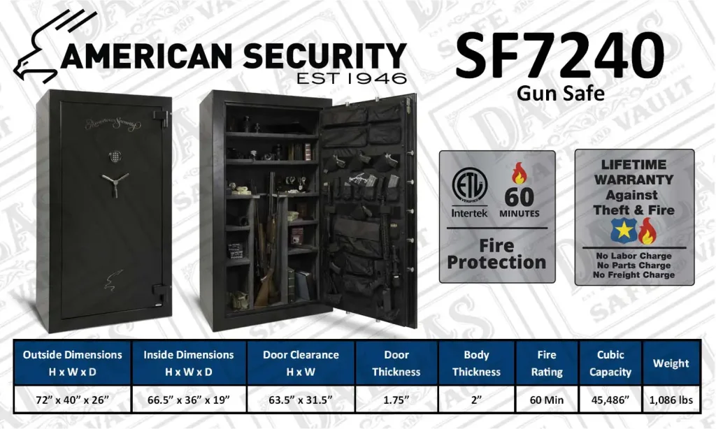 SF7240 gun safe